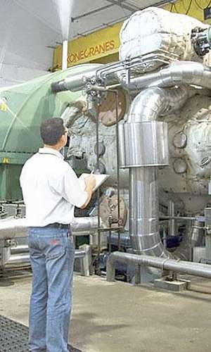 Manutenção em turbo gerador
